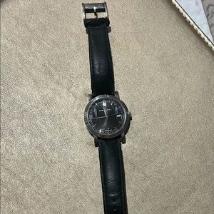 Men’s Burberry Watch with black leather band